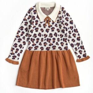 NWT Wild Side Leopard Print Knit Sweater Dress
